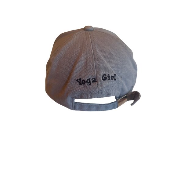 The Girls Yoga Girl Gray Baseball Cap Embroidered Yoga Pose Adjustable - Picture 4 of 6